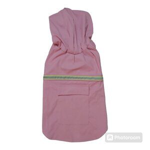 Pink Raincoat Size 2XL with Reflective Stripe, Velcro Closure, W/Leash Hole, 2XL